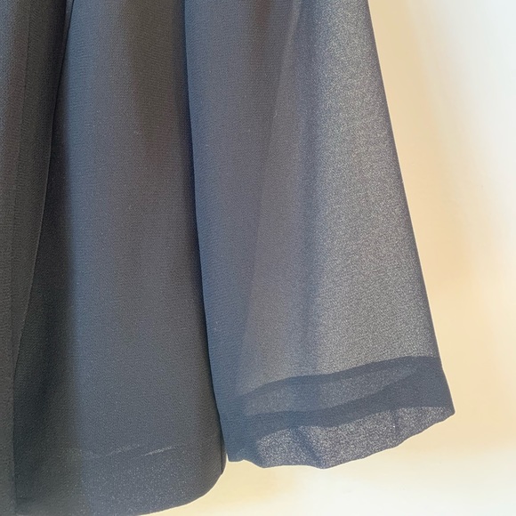 Danny & Nicole Black Blazer Button Down Dress Jacket with sheer sleeves 8P - Picture 2 of 6